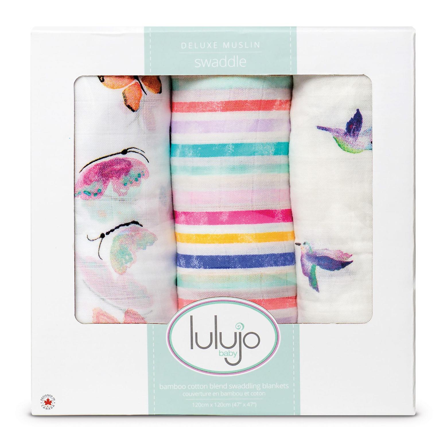 LuluJo 3 Pack Bamboo Swaddle